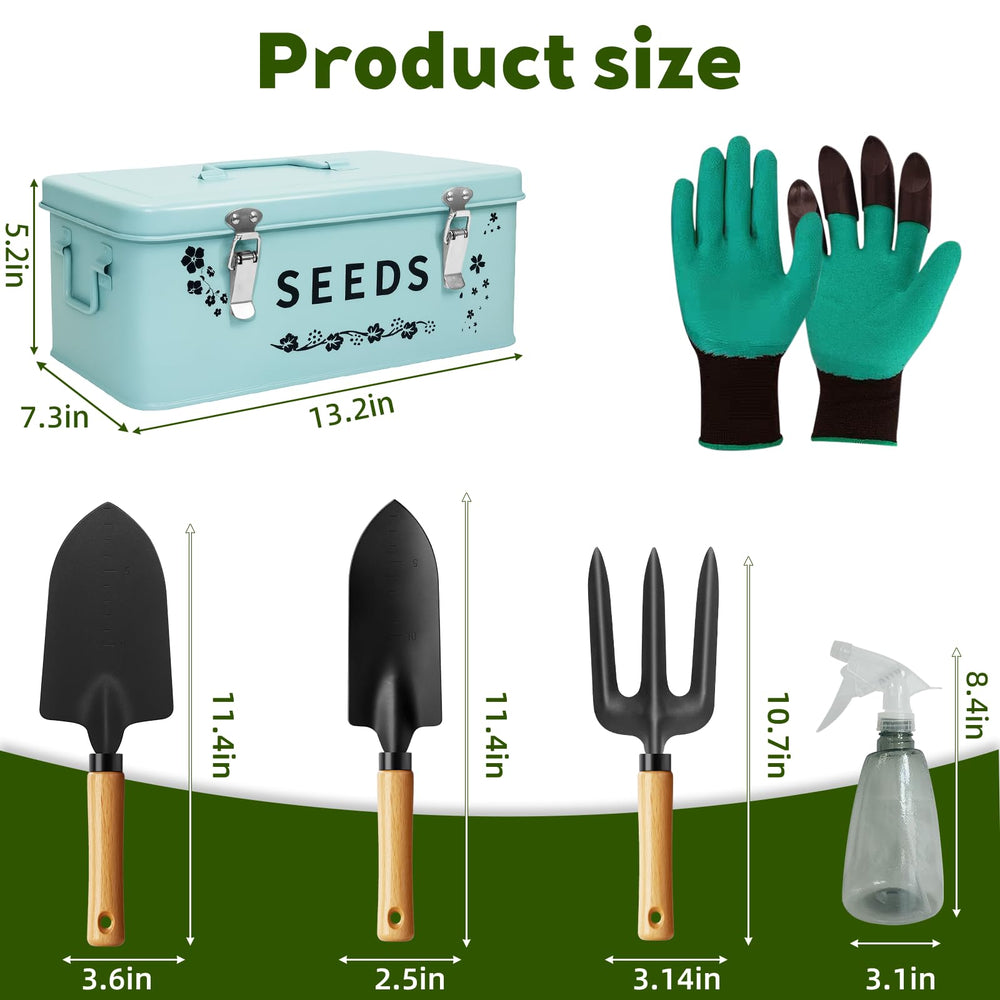 Aolldy open box showing four compartments to sort seed packets efficiently
