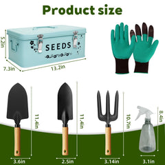 Aolldy open box showing four compartments to sort seed packets efficiently