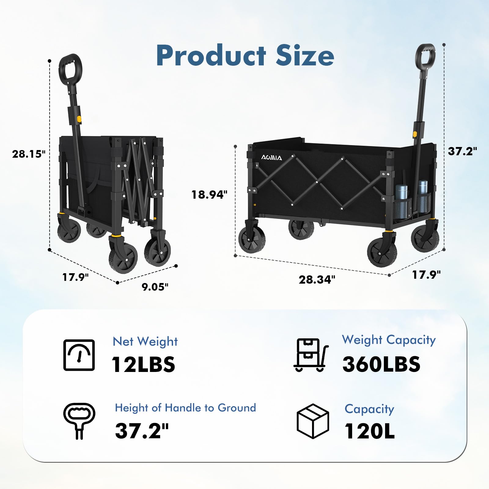 AOMIA packed with groceries and gear to show high capacity utility