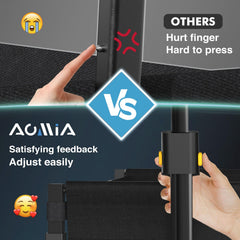 AOMIA telescoping handle extended to 37 inches for ergonomic pulling comfort