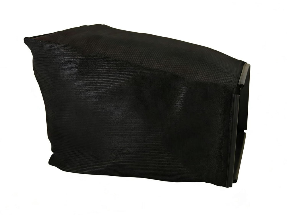 AOMUCH front view grass bag showing fit and clean collection benefit