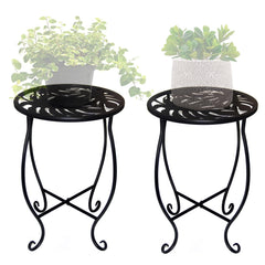 Aonagi two plant stands front view showing stable decorative support