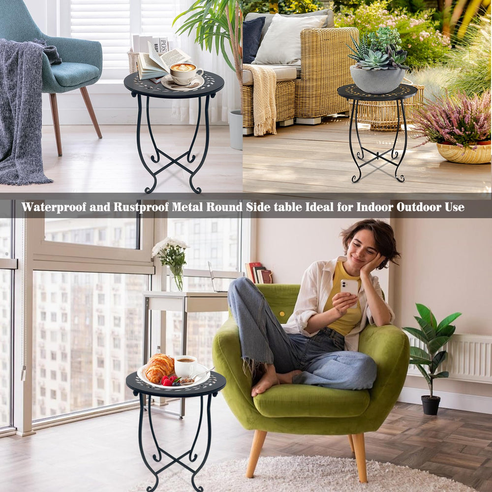 Aonagi table next to chair for scale showing compact size and easy placement