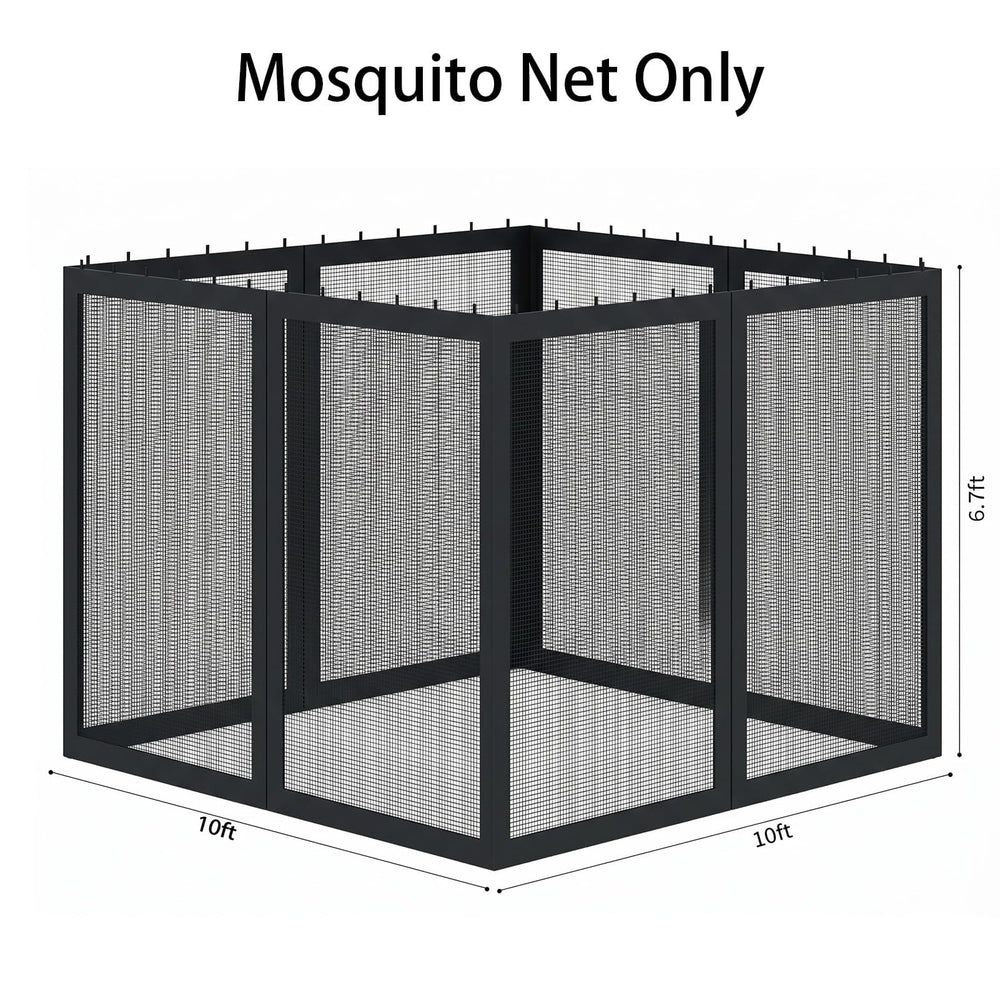 aonear gazebo in use during evening providing insect-free outdoor dining comfort