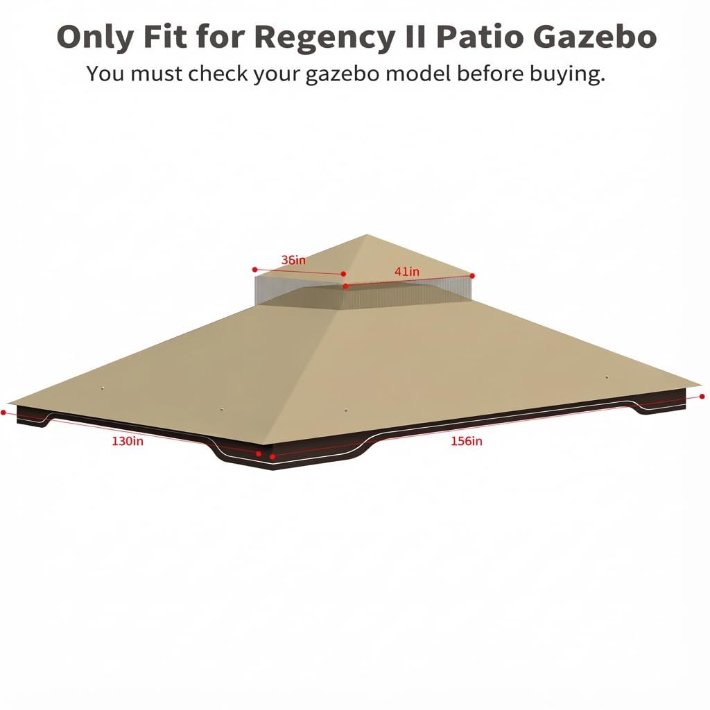 aonear installed on 10x12 regency ii gazebo demonstrating full coverage and weather protection