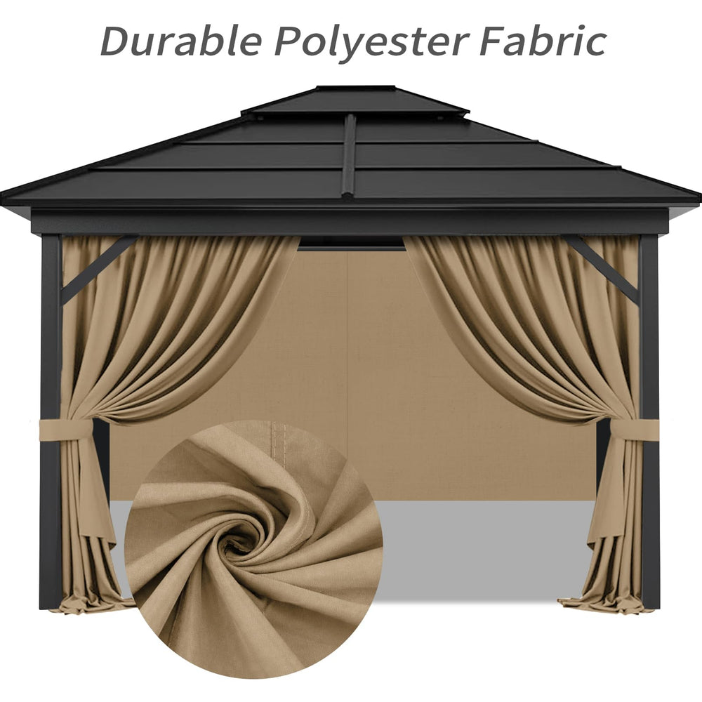 aonear gazebo curtains installed on patio providing shade and weather protection