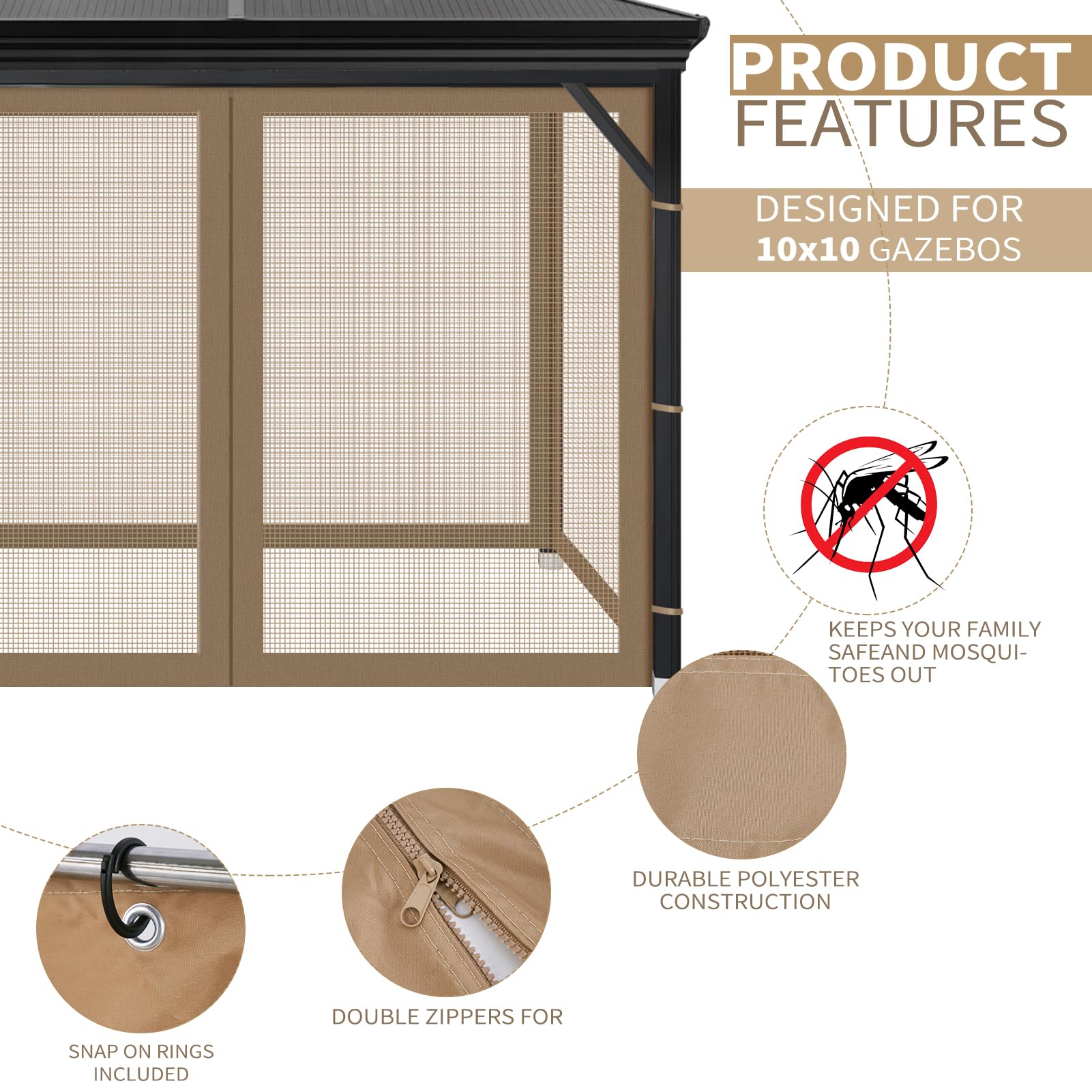 aonear size comparison with people illustrating fit for standard 10x10 gazebo
