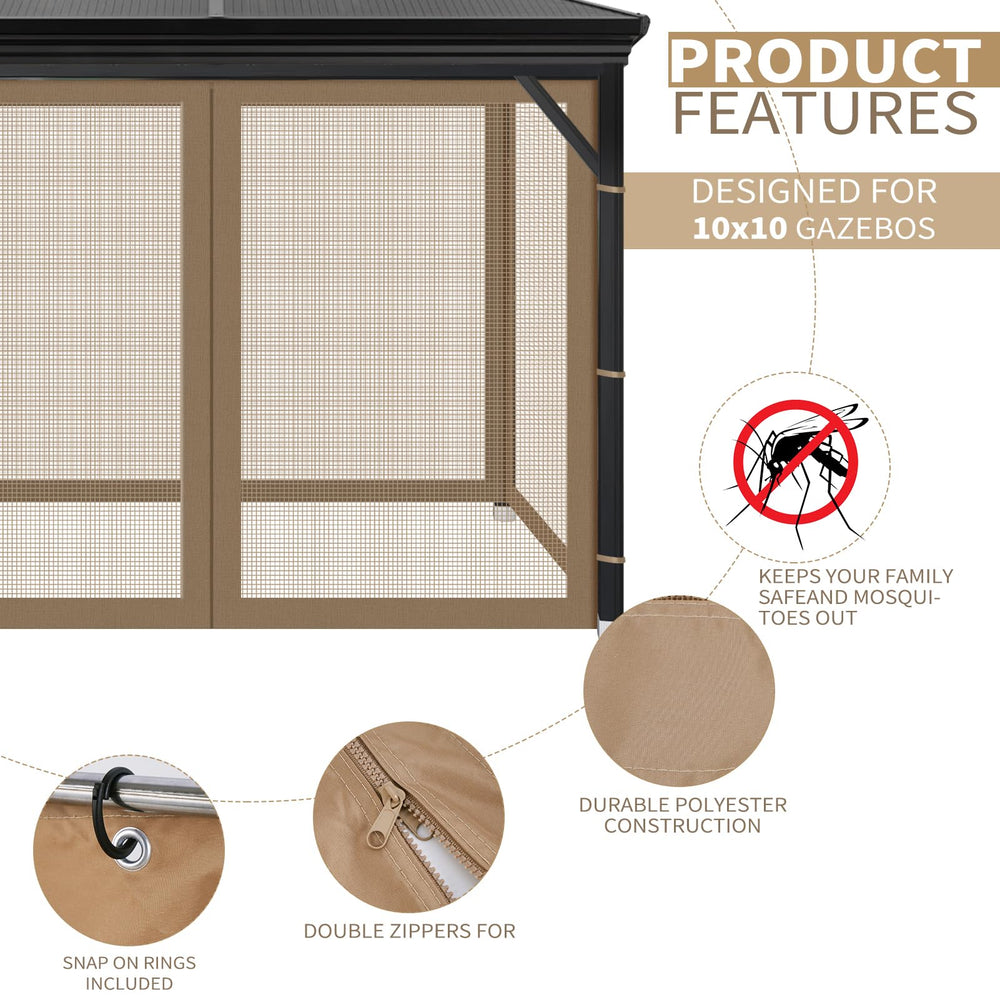 aonear size comparison with people illustrating fit for standard 10x10 gazebo