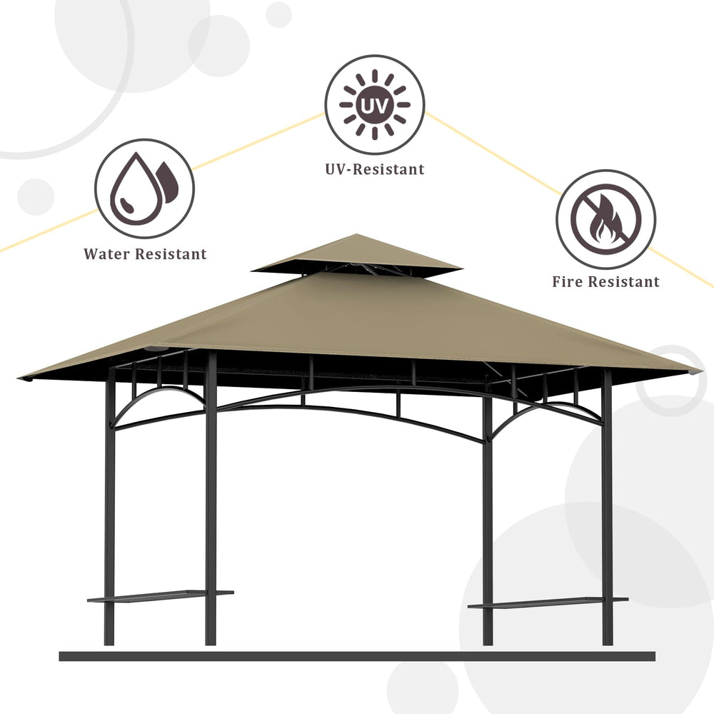 aonear vented double-layer top detail highlighting wind-dispersing design