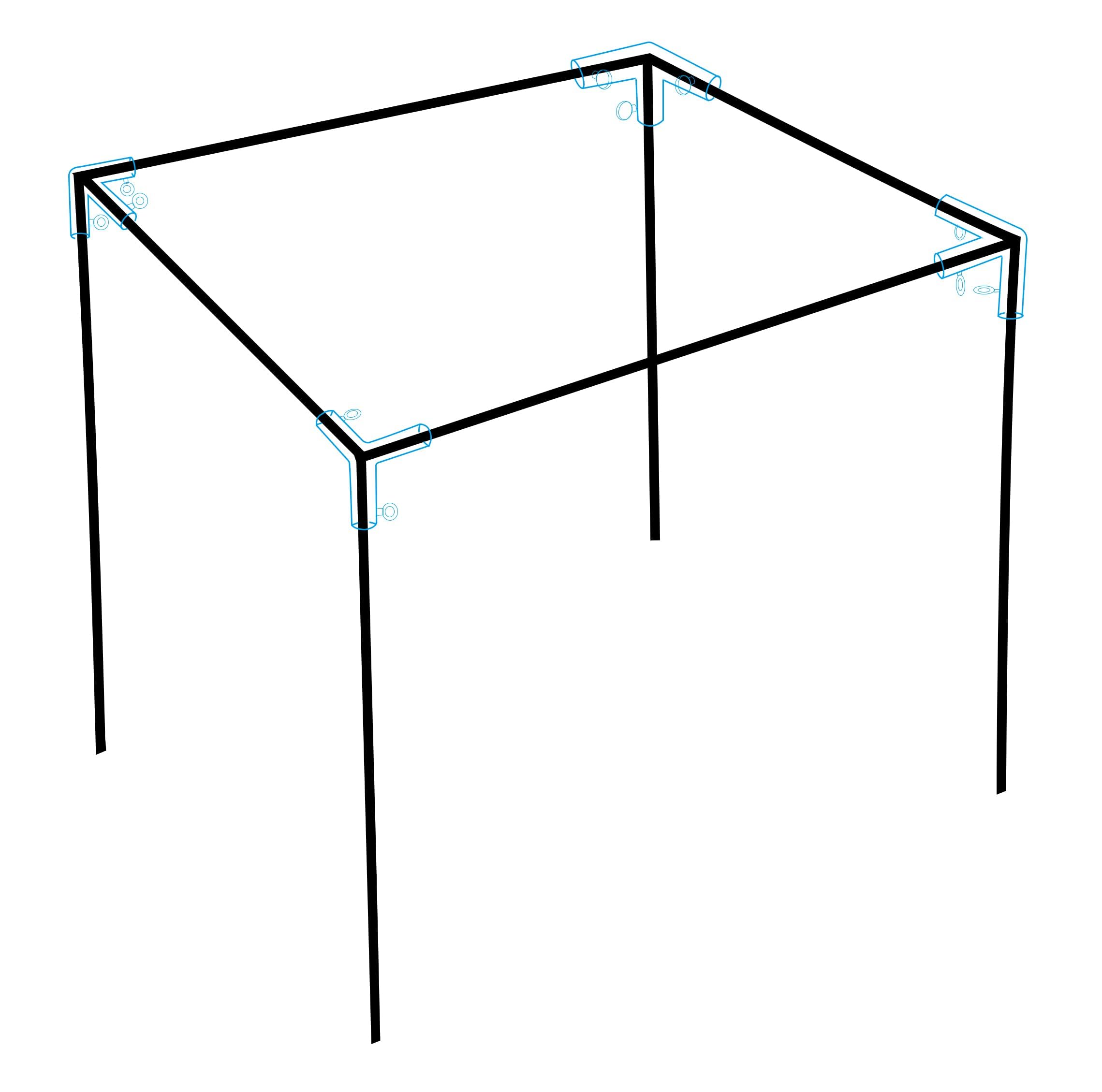 Aoneky used in batting cage application improving frame rigidity and safety