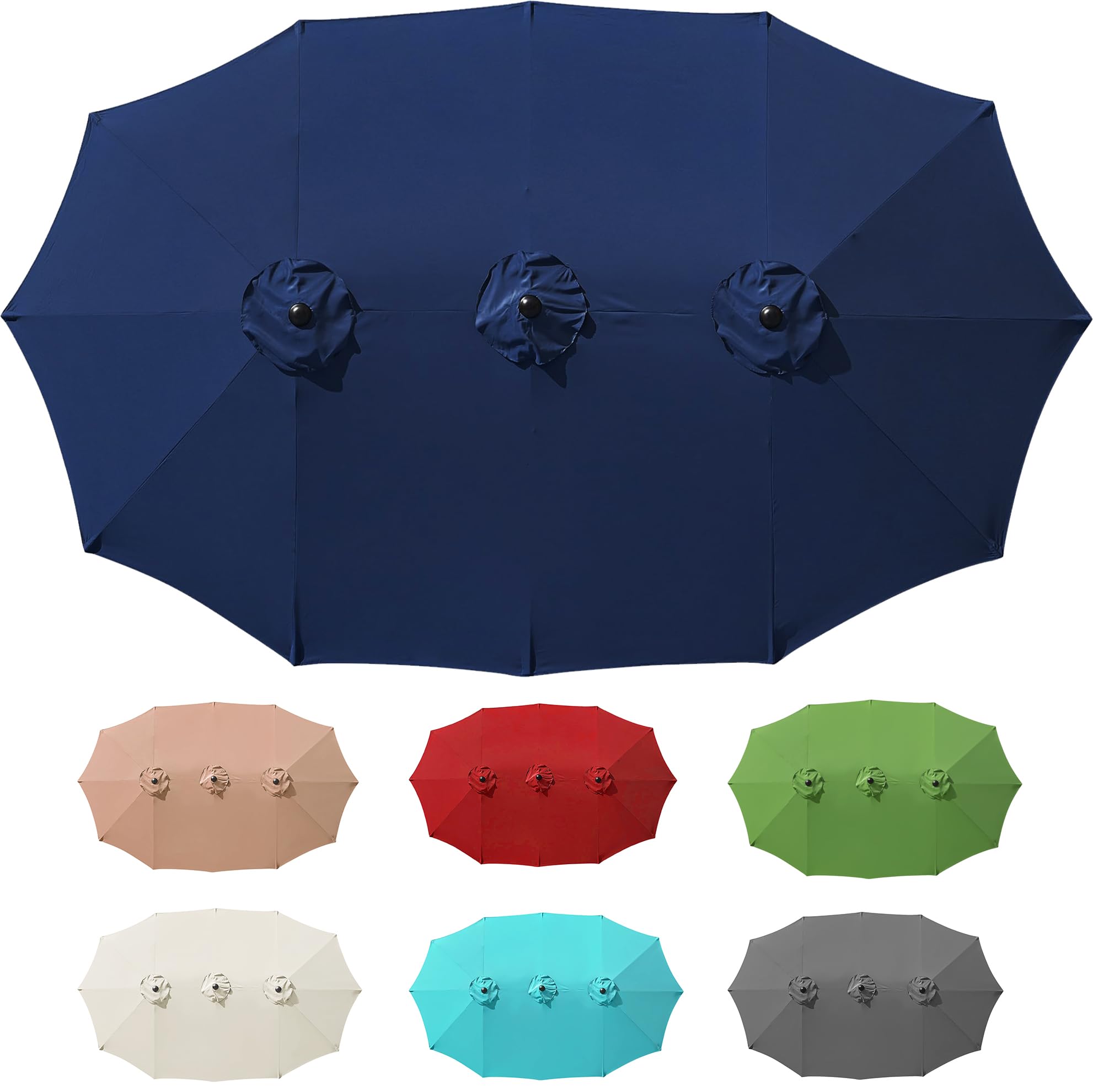 AONETOZ front view navy canopy showing full coverage and refreshed look