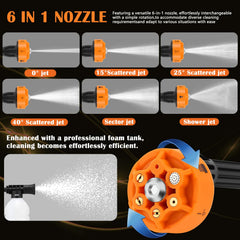 AOODIL foam pot and 16ft hose detail for easier detergent application