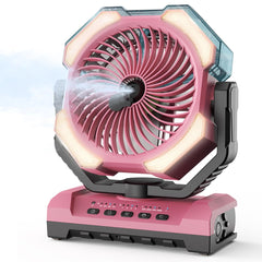 Aopircs pink front view showing compact portable fan for easy cooling
