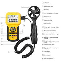 AOPUTTRIVER 856A extended probe inserted in duct for deeper airflow access benefit