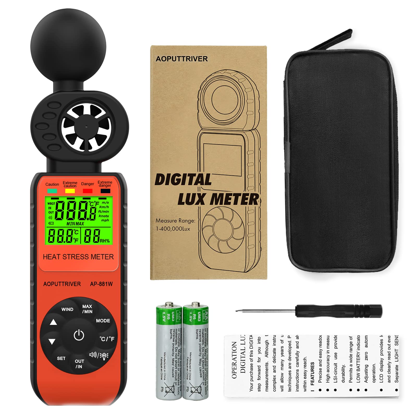 AOPUTTRIVER AP-881W used outdoors during a field activity for safety monitoring