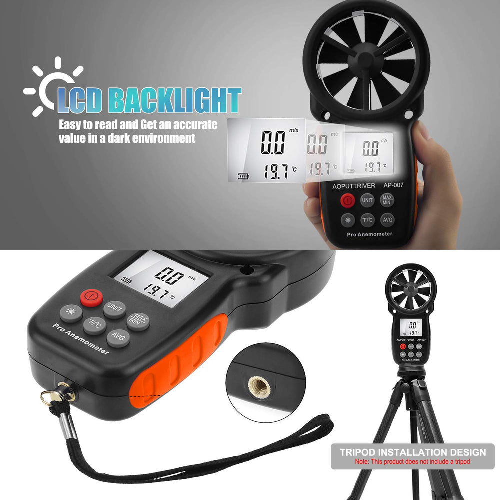 AOPUTTRIVER tripod-mounted for steady hands-free velocity testing