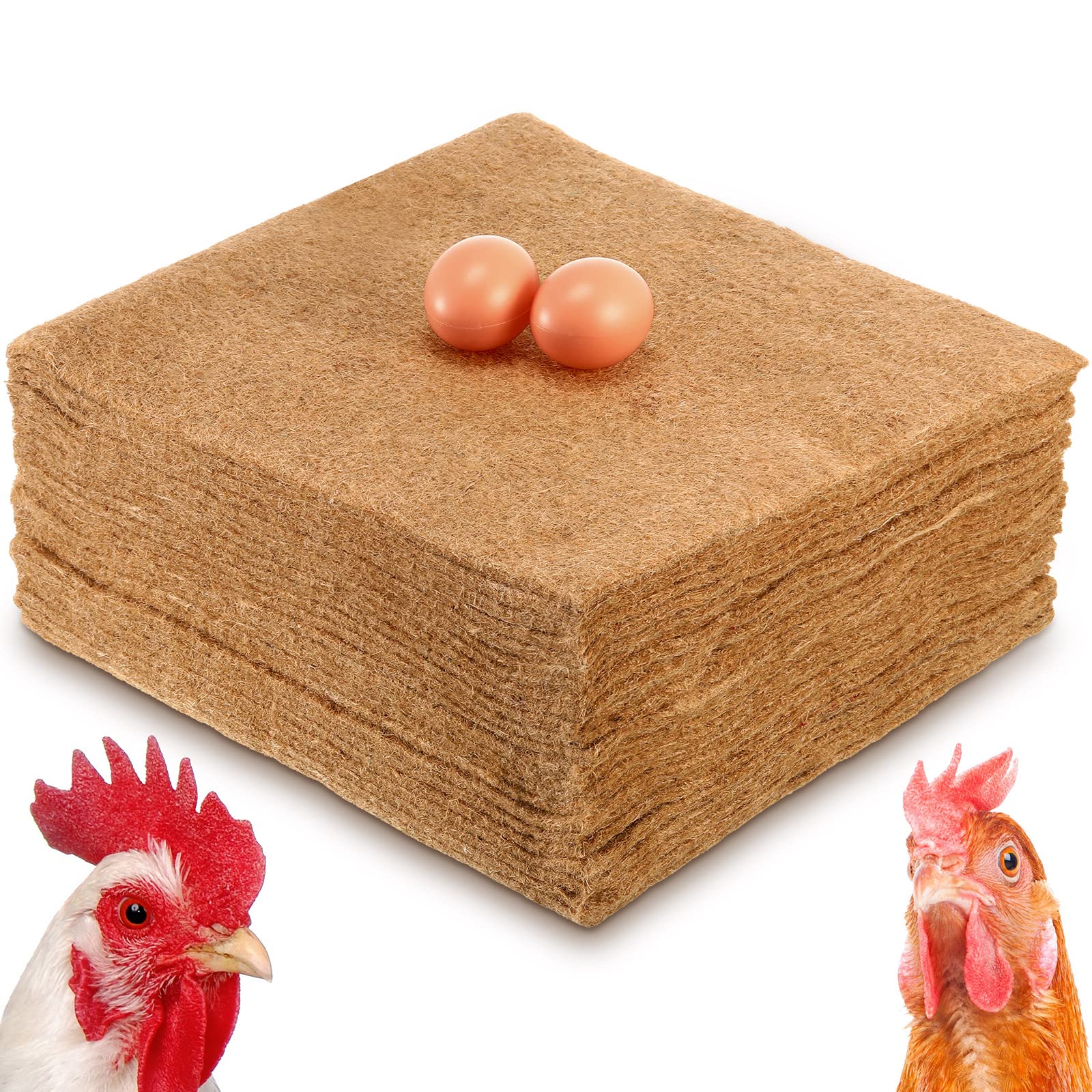 Aoriher front pack of 24 hemp nest pads showing compact reusable liners and sustainable material