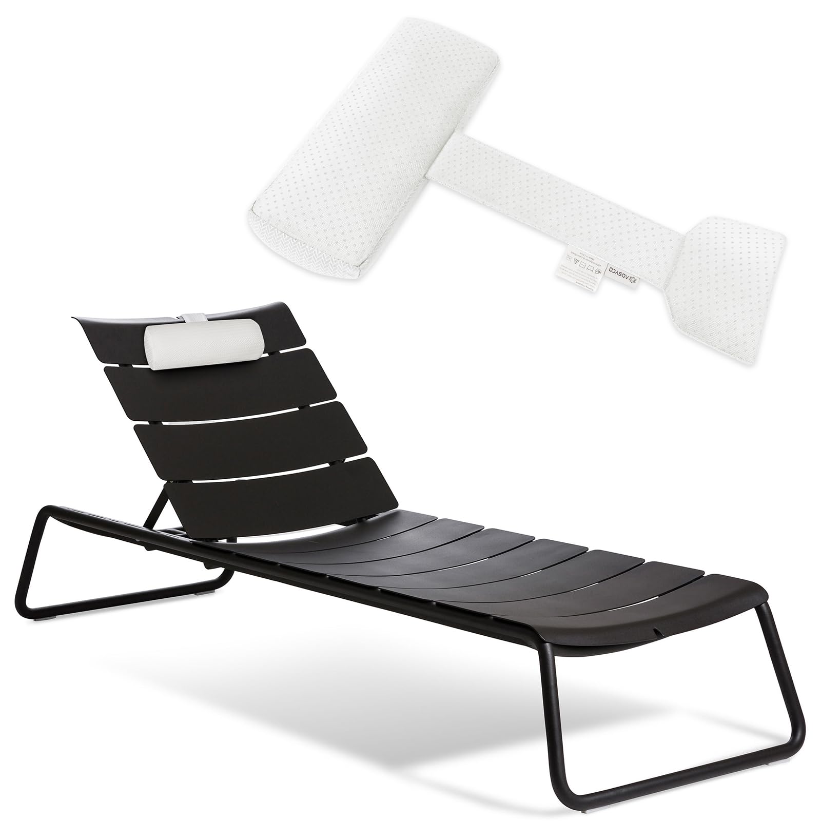AOSYCO front view showing compact headrest and stable profile for comfort