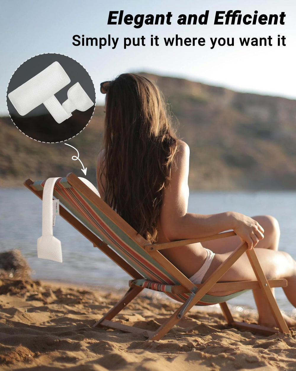 AOSYCO placed on a pool tanning ledge providing stable in-water support
