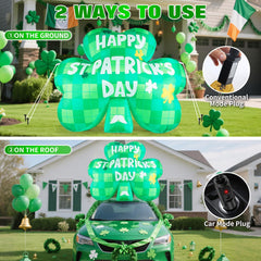 Aotiooy shamrock lit at night with LEDs for bright, even evening visibility