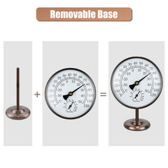 Aowutus side profile with brass stand benefit: stable outdoor placement