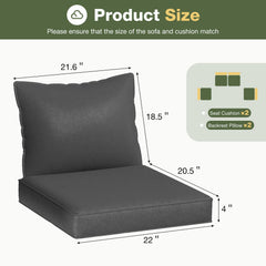 Aoxun seat cushion side profile displaying 4-inch high-density foam support