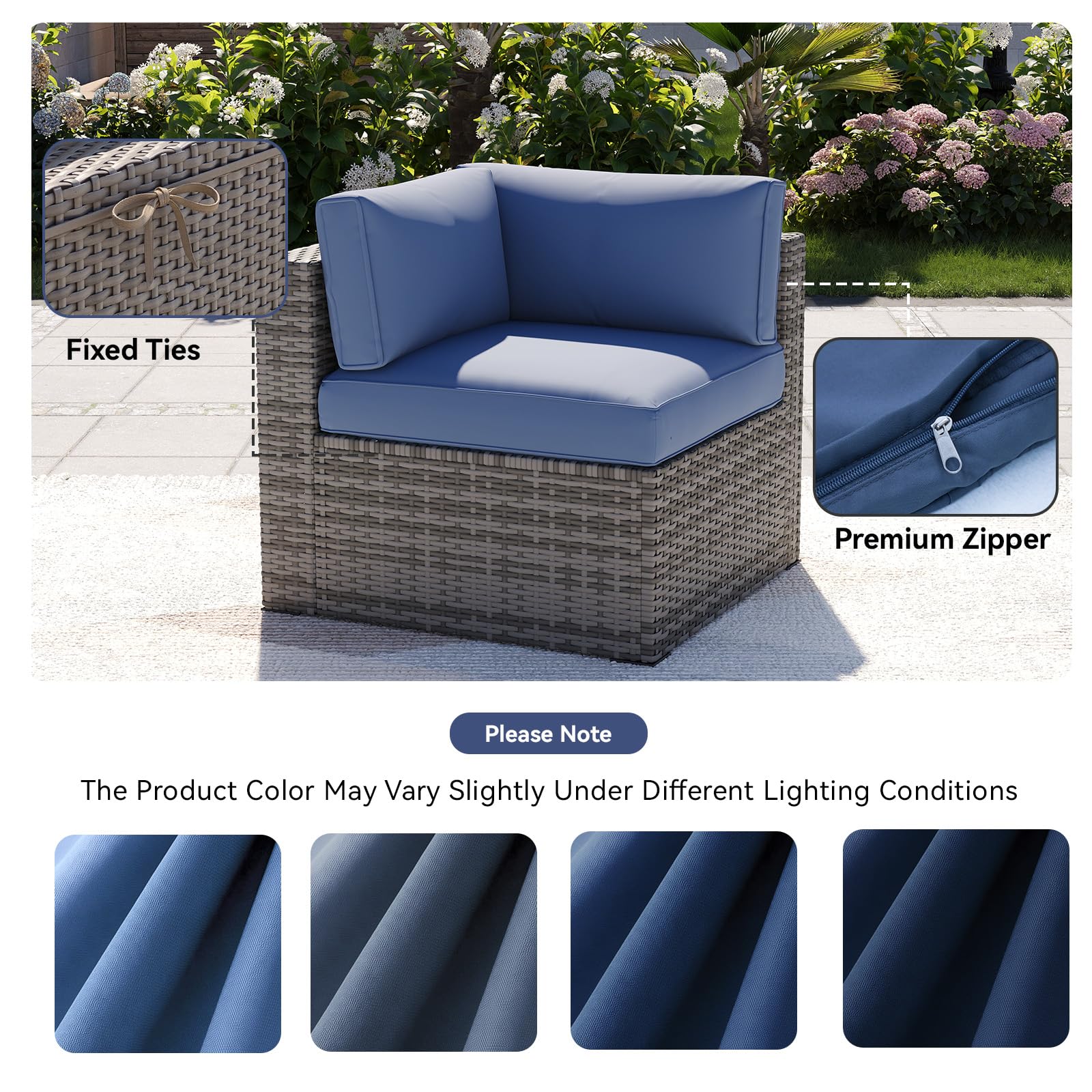 Aoxun full sectional installed with all covers showing instant patio refresh benefit