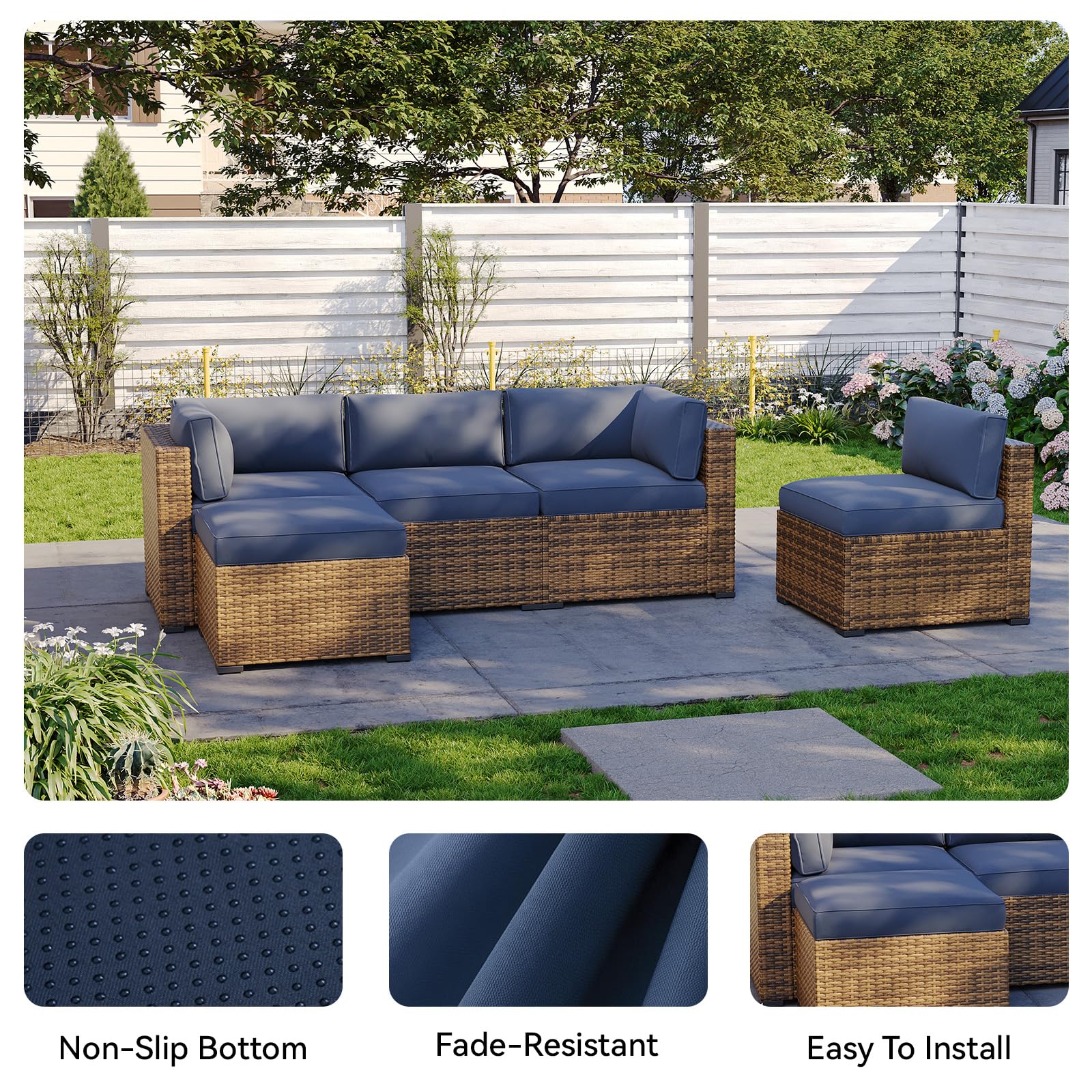 Aoxun adjustable straps on back cover keeping cushions securely fastened