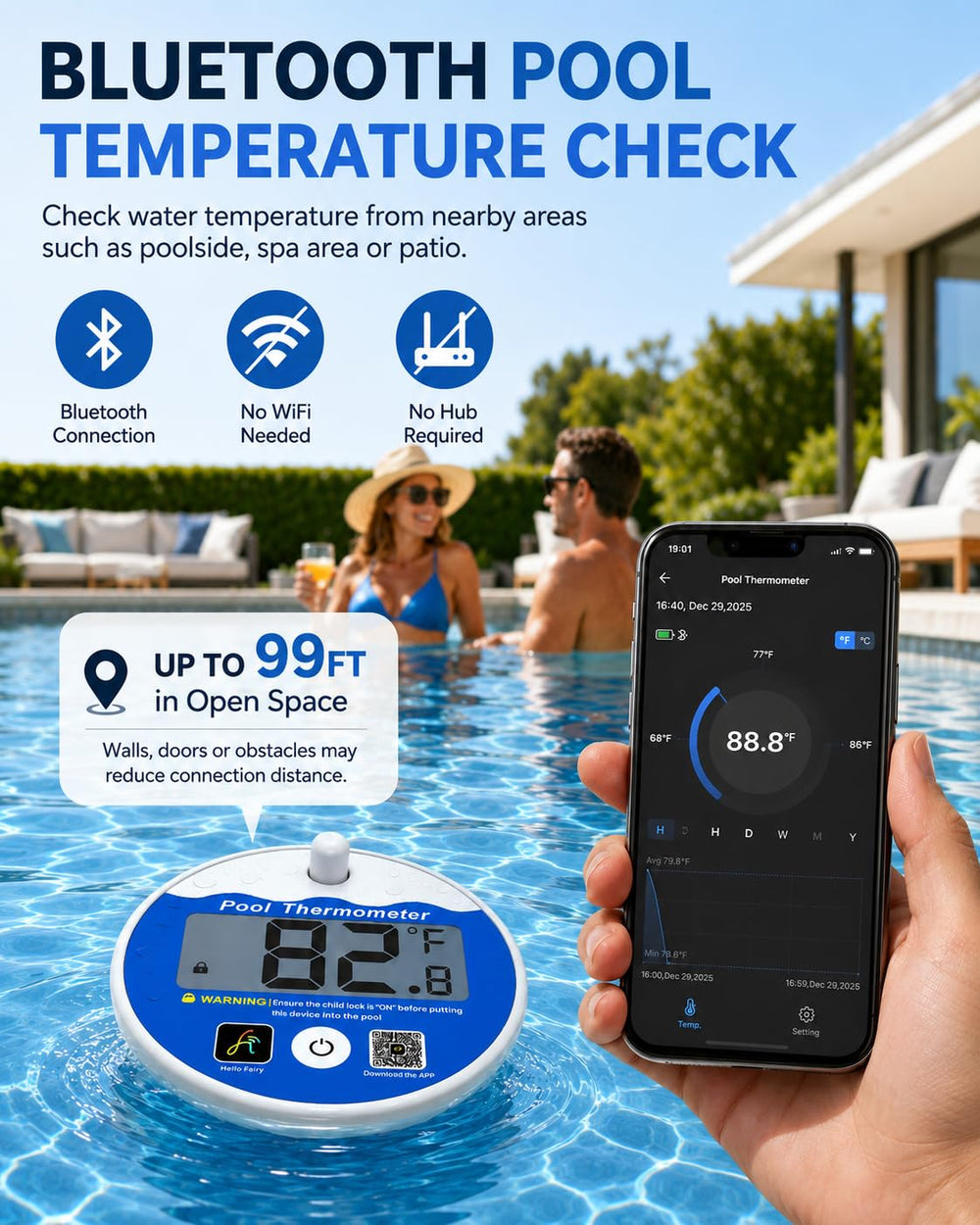 Aoycocr close-up of temperature sensor head demonstrating precise readings