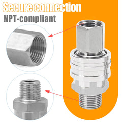 Apaspoil assembled with hose demonstrating fast hookup and reliable flow