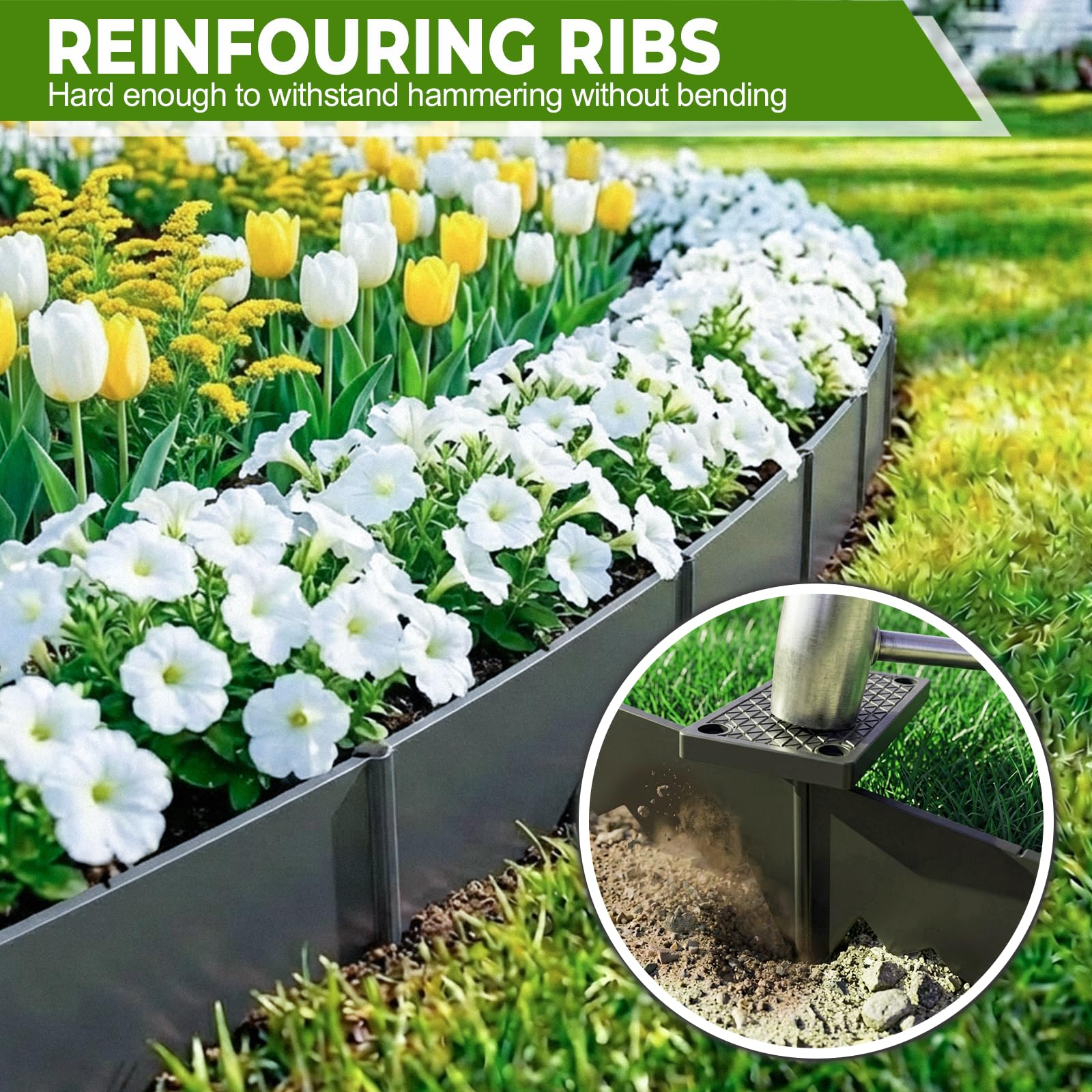 Apaspoil close-up of reinforcement ribs delivering strength during installation