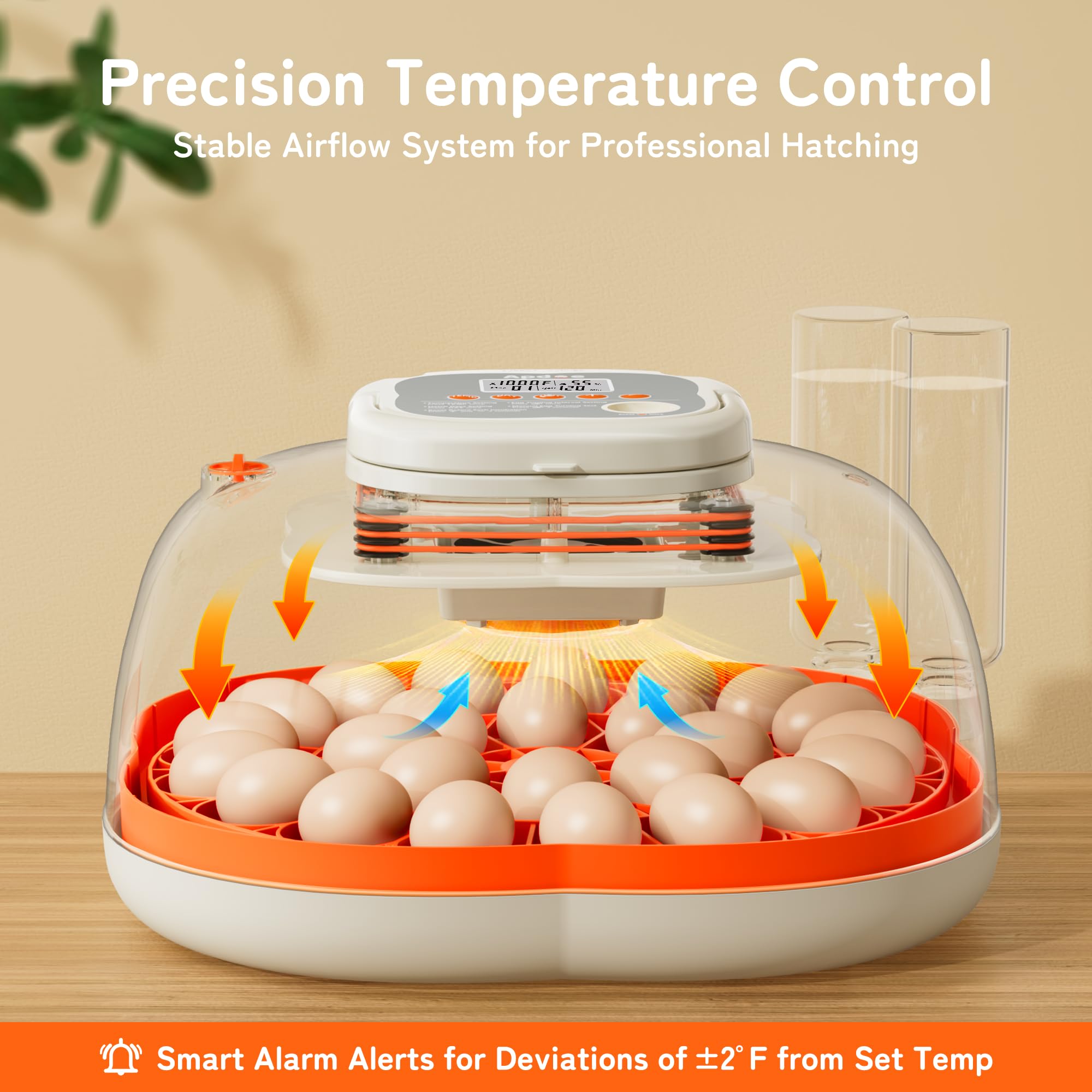 APDOE control panel close-up displaying temperature and turn countdown