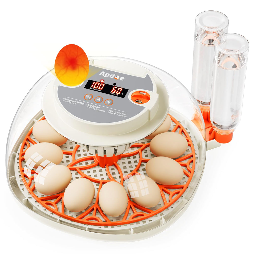 Apdoe front view showing compact incubator and clear dome for easy monitoring