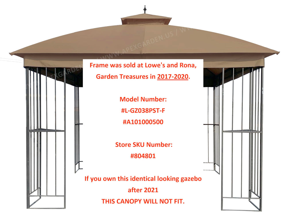 APEX GARDEN attachment points fit Model L-GZ038PST-F for secure installation