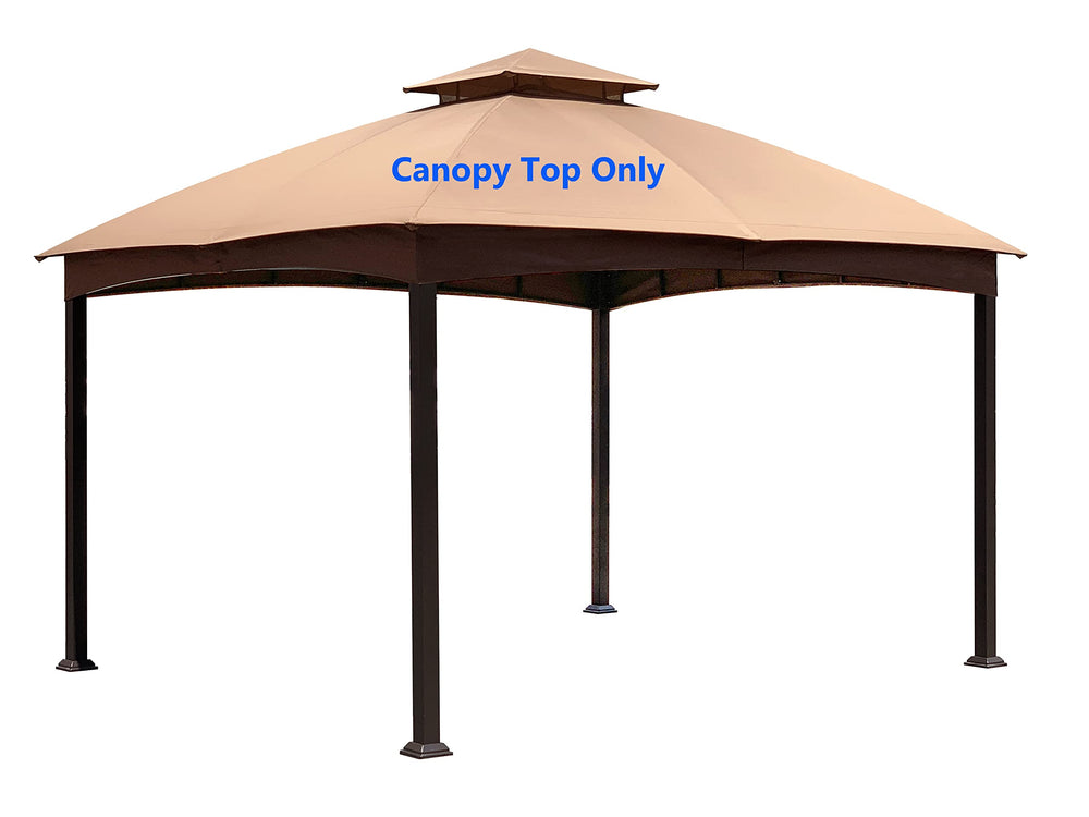 APEX GARDEN front view of light brown canopy showing full coverage and neat fit