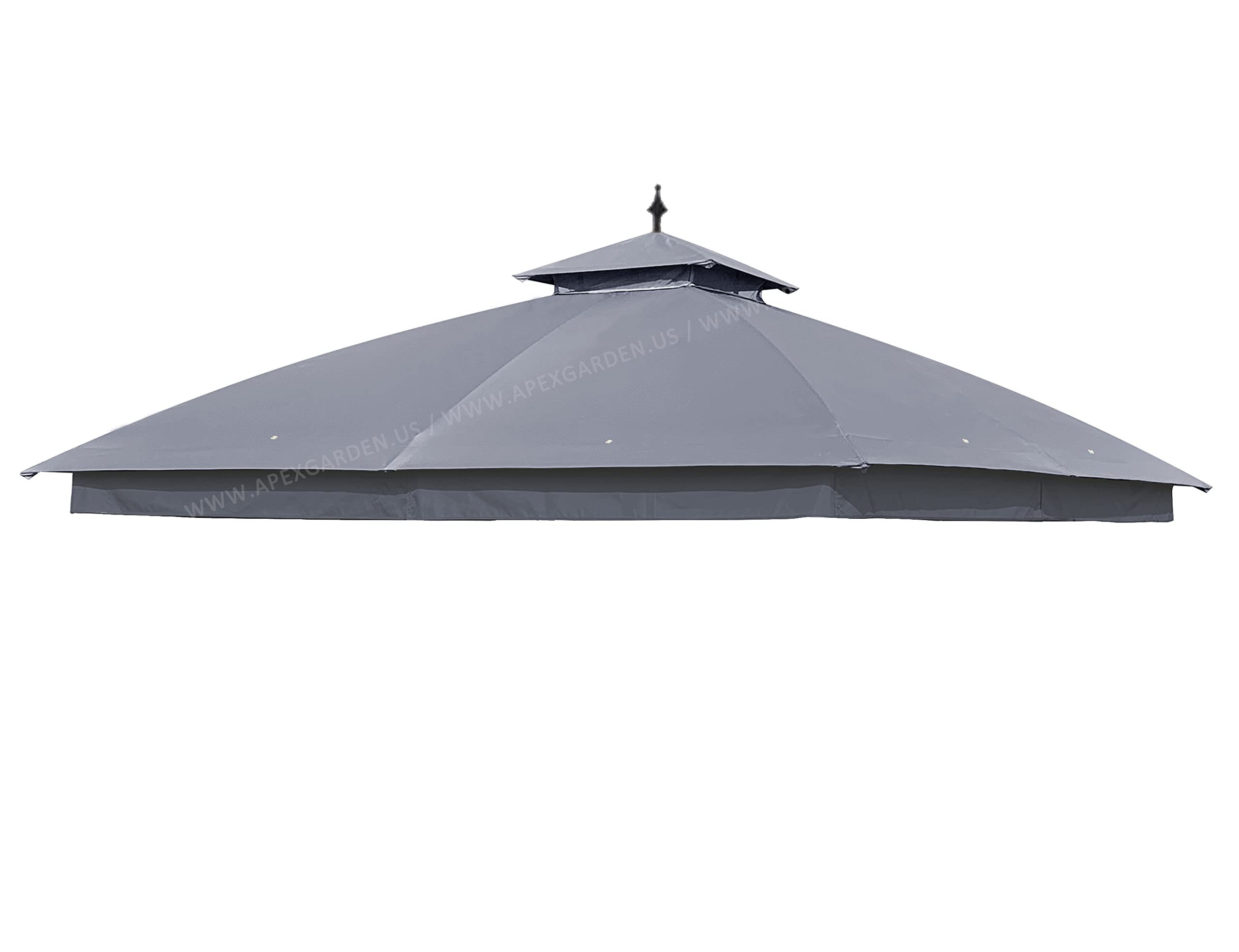 APEX GARDEN front view replacement canopy showing tan brown fit and enhanced curb appeal