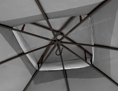 APEX GARDEN installed canopy on gazebo frame showing shade and refreshed outdoor look