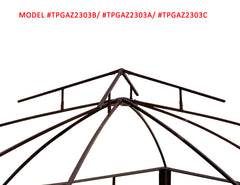 APEX GARDEN canopy installed on allen + roth gazebo restoring shade quickly