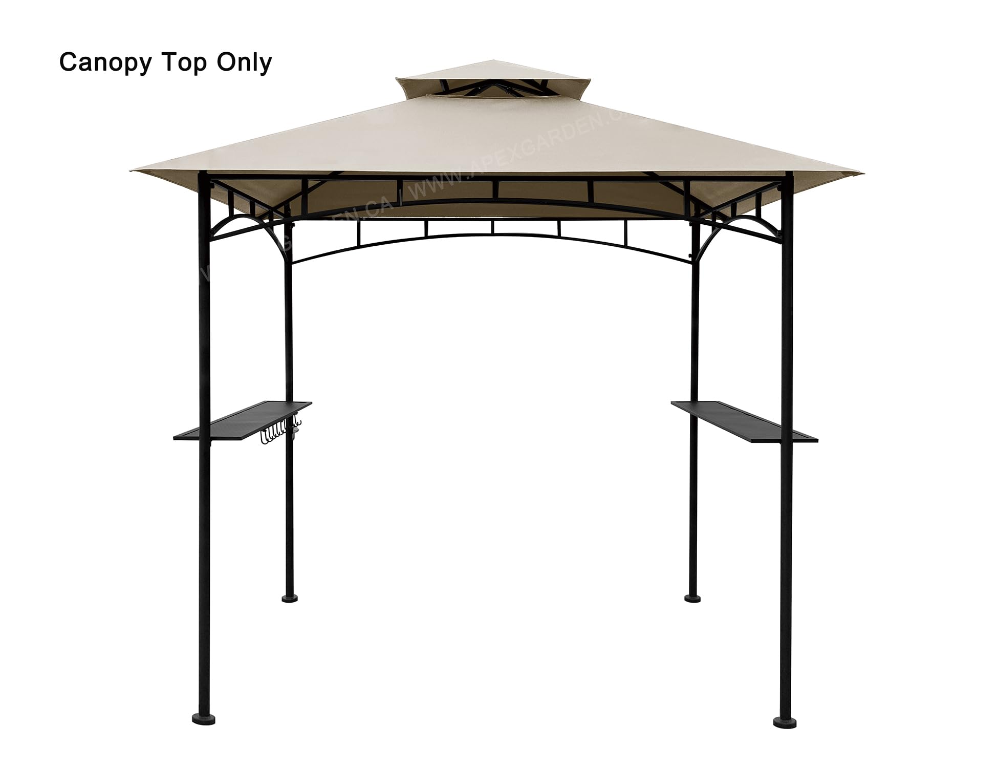 APEX GARDEN canopy top installed on frame demonstrating ventilation benefit
