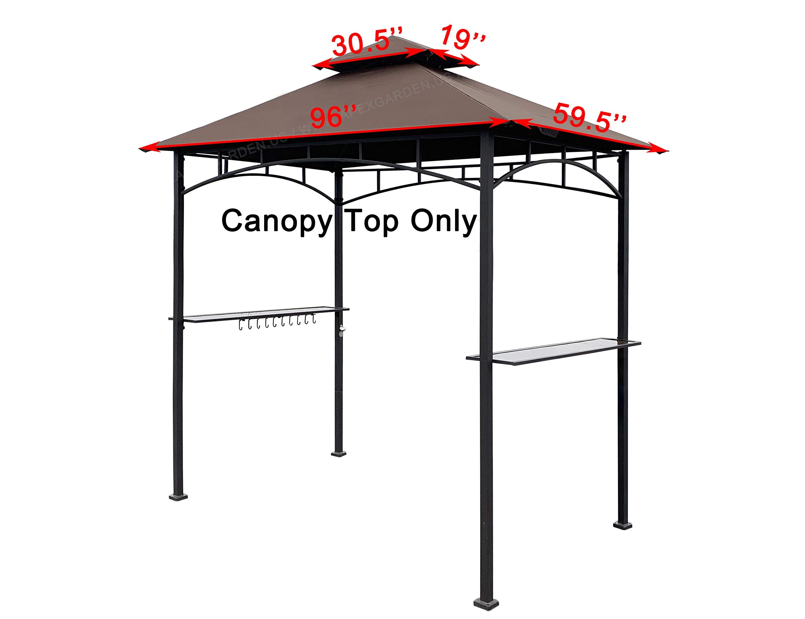 APEX GARDEN canopy top installed on frame demonstrating size and shelter benefit