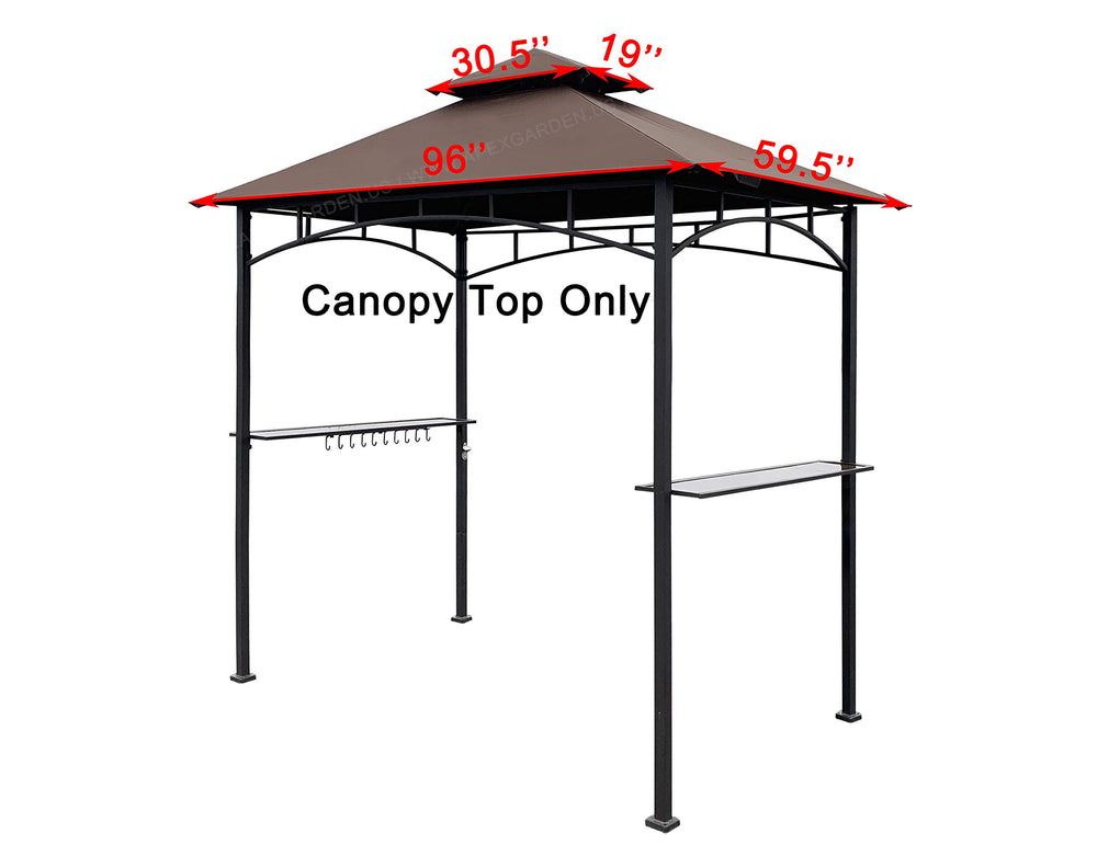 APEX GARDEN canopy top installed on frame demonstrating size and shelter benefit