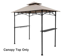 APEX GARDEN canopy next to grill showing size comparison and coverage benefit