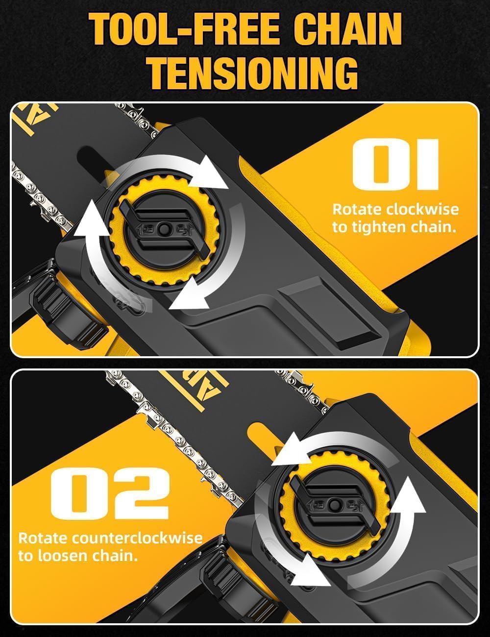 APEXPOWER handle and controls showing safety lock and anti-slip grip benefit