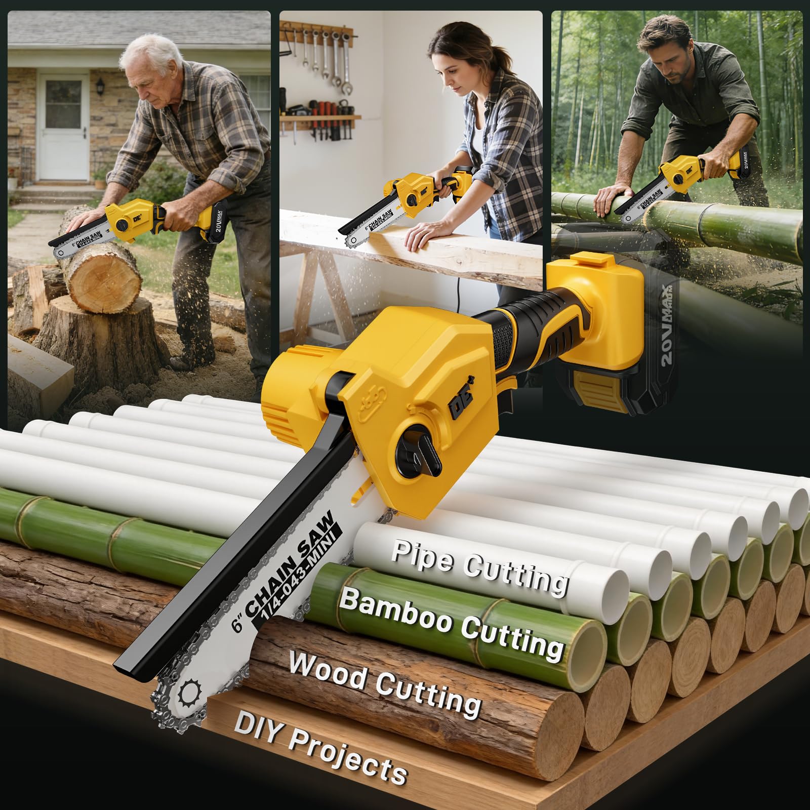 APEXPOWER lifestyle gardening setting portraying quiet cordless outdoor use