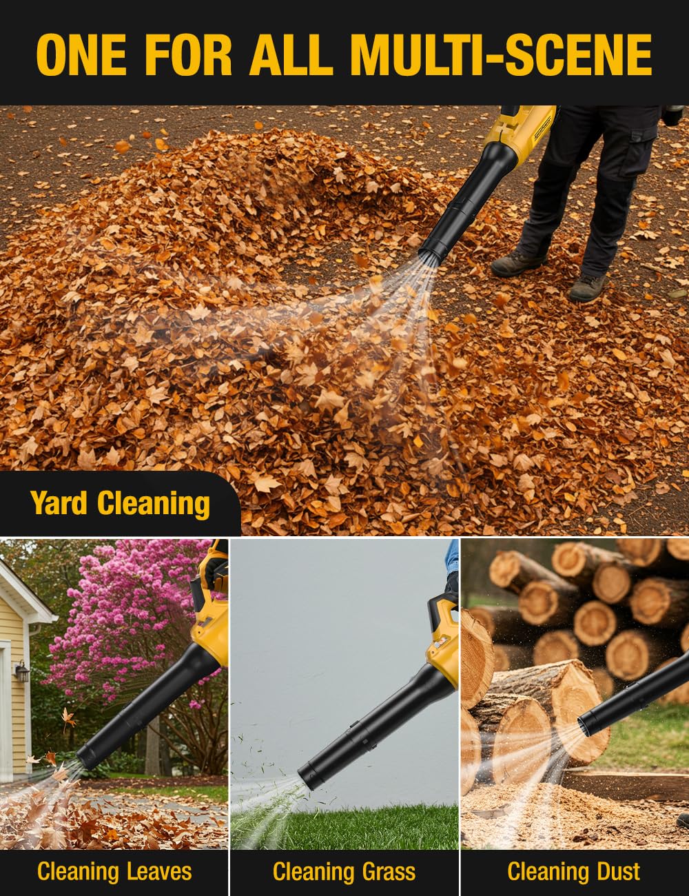 APEXPOWER short tube clearing debris in a tight garage space