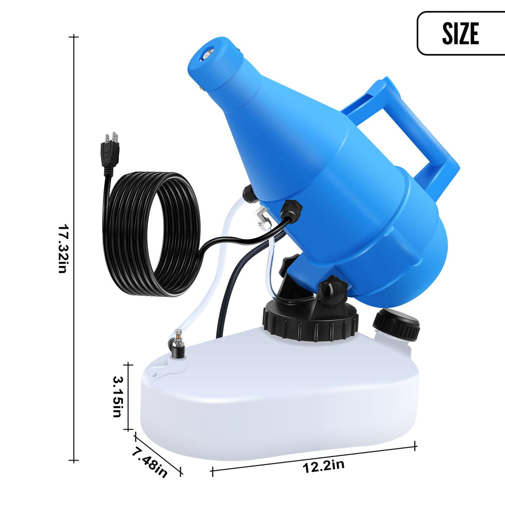 Apexzoryn tank close-up highlighting 4.5L capacity for longer runtime