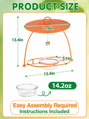 Apipi glass bowl close-up removable 14.2 oz, eases cleaning and refills
