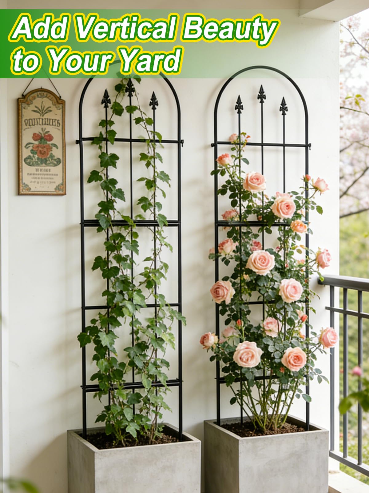 Apipi trellis disassembled panels stacked compactly for convenient storage