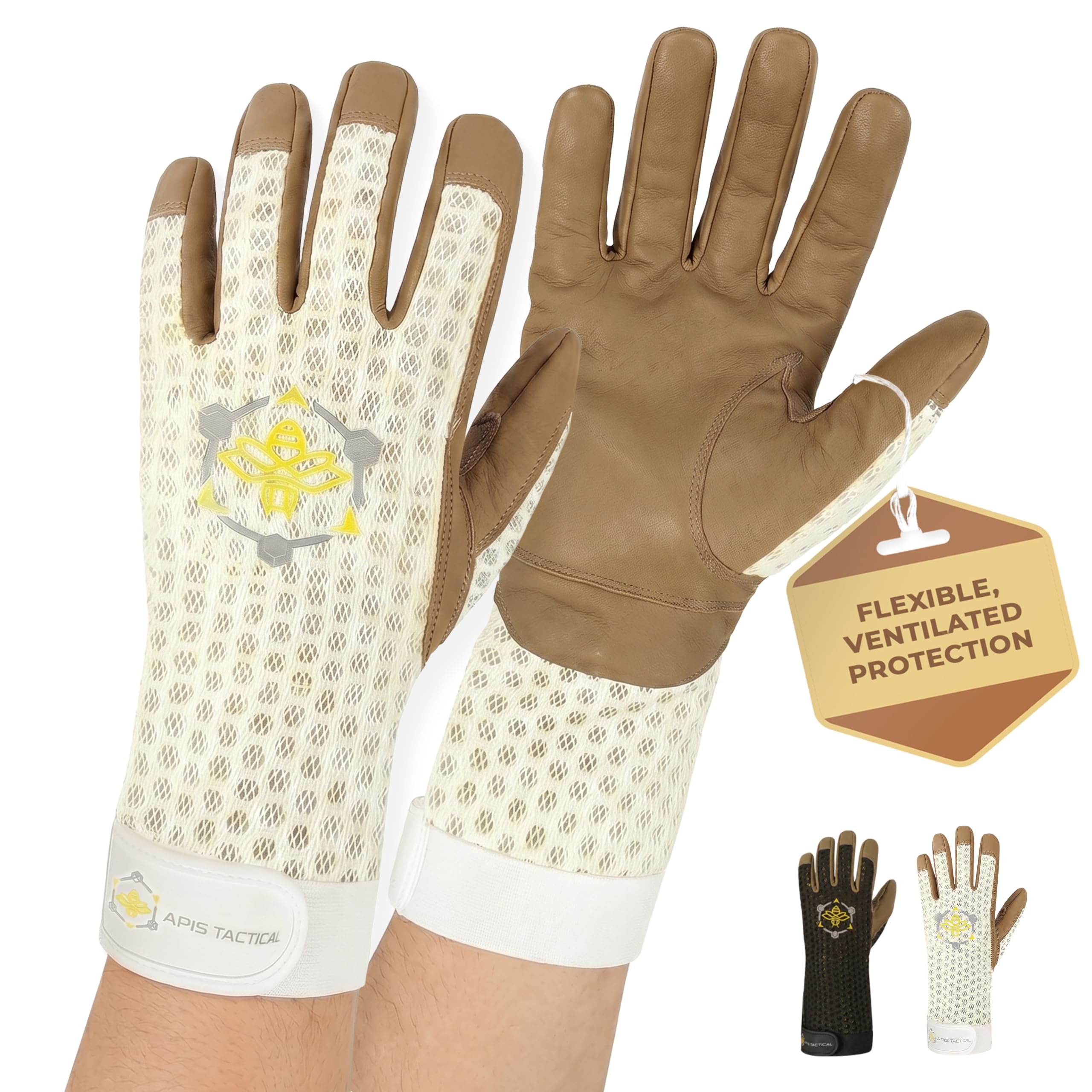Apis Tactical front view of gloves showing protective design and comfort
