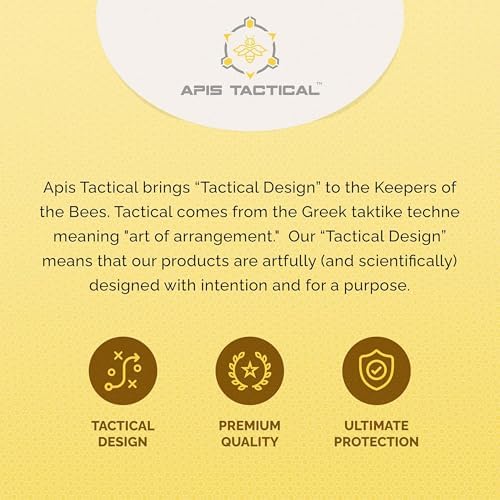 Apis Tactical gloves worn during hive inspection in apiary setting